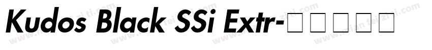 Kudos Black SSi Extr字体转换